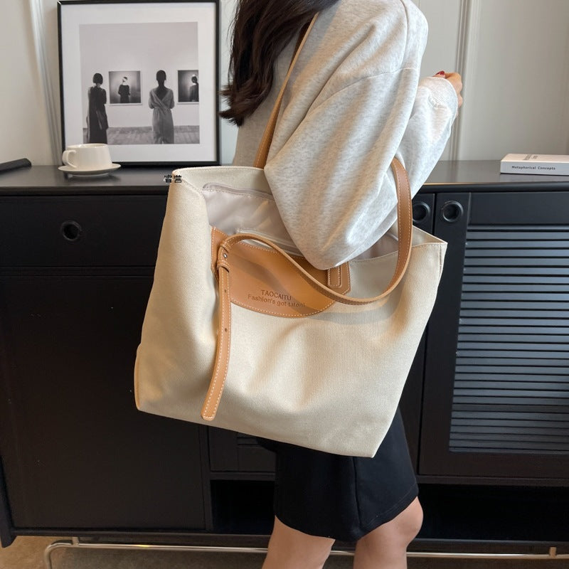 Casual large-capacity bag 2024 new women's bag fashionable Ruiying commuter shoulder bag foreign versatile large tote bag