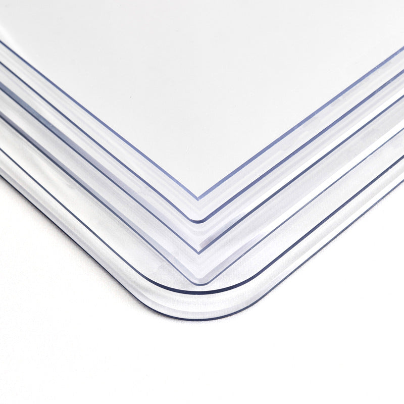 Soft glass table mat, leave-in waterproof, oil-proof and anti-scalding plastic PVC transparent dining table mat, coffee table tablecloth, crystal board