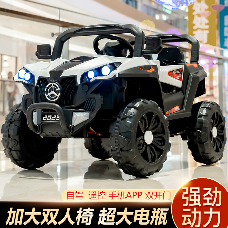 New seated baby music self-driving toy car four-wheel drive charging remote control off-road car children's electric car