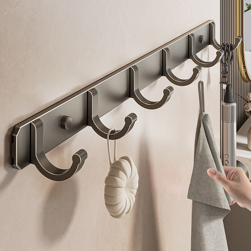 Space aluminum hook, viscose, strong non-punching adhesive hook, door back coat hook, bathroom, kitchen wall wall-mounted storage