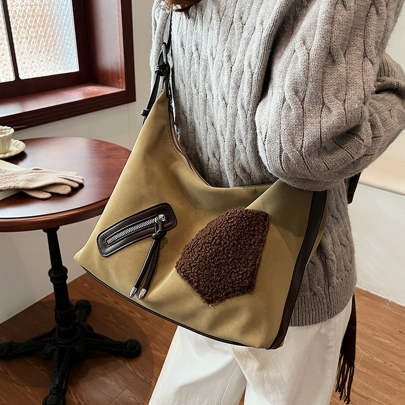 Cross-border backpack women's 2025 new matte large-capacity commuter messenger bag versatile high-end fashion shoulder bag