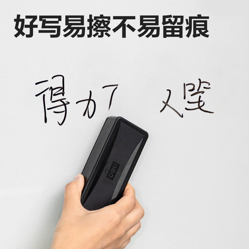 Deli 6817 Whiteboard Pen Rubable Head Large Capacity Red Blue Black Blackboard Pen Water Marker Children's Marker Pen