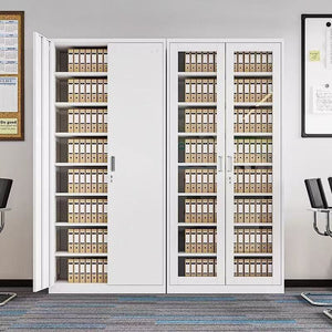 Heavy-duty steel office file cabinet - steel document cabinet for financial records, accounting files, and storage - low profile storage unit