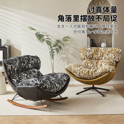 Scandinavianaccessible luxury single sofa chair modern casual designer lazy living room balcony rotatable casual rocking chair