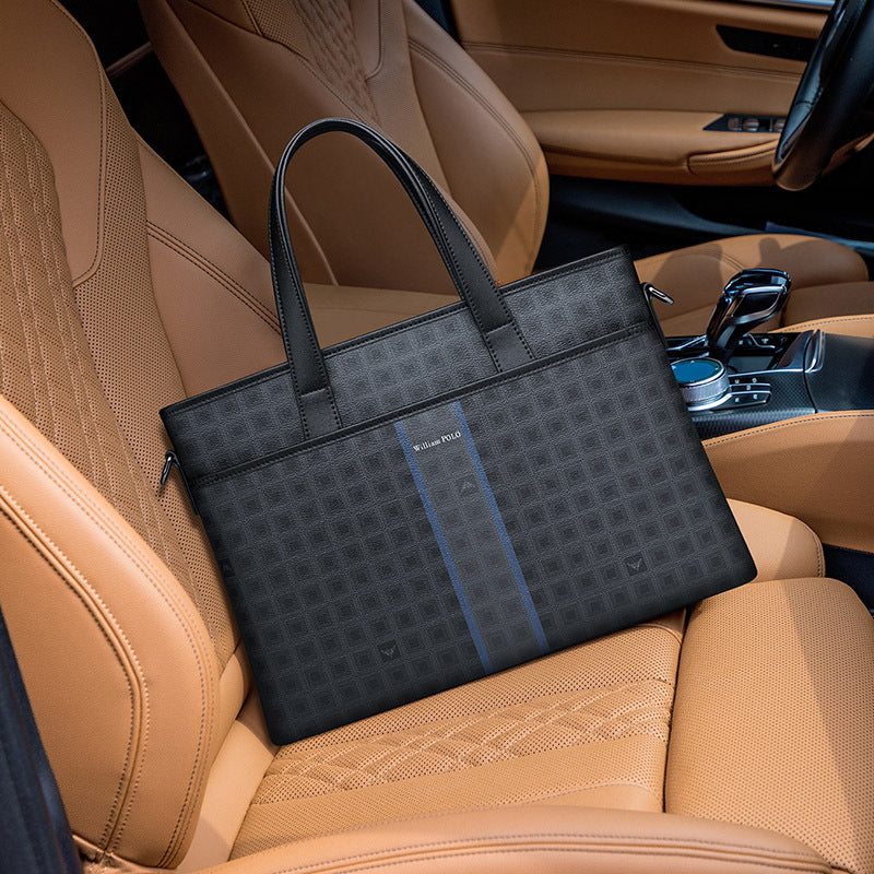 Emperor Paul Men's Briefcase Handbag Business Computer Bag Versatile European and American Casual Shoulder Crossbody Bag Men's