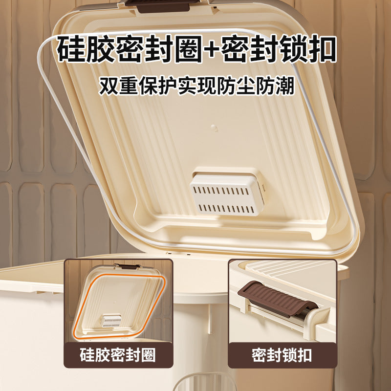 Storage tank for multigrain flour bucket 5kg 10kg Food grade rice tank Sealed insect-proof and moisture-proof 25kg Household rice bucket