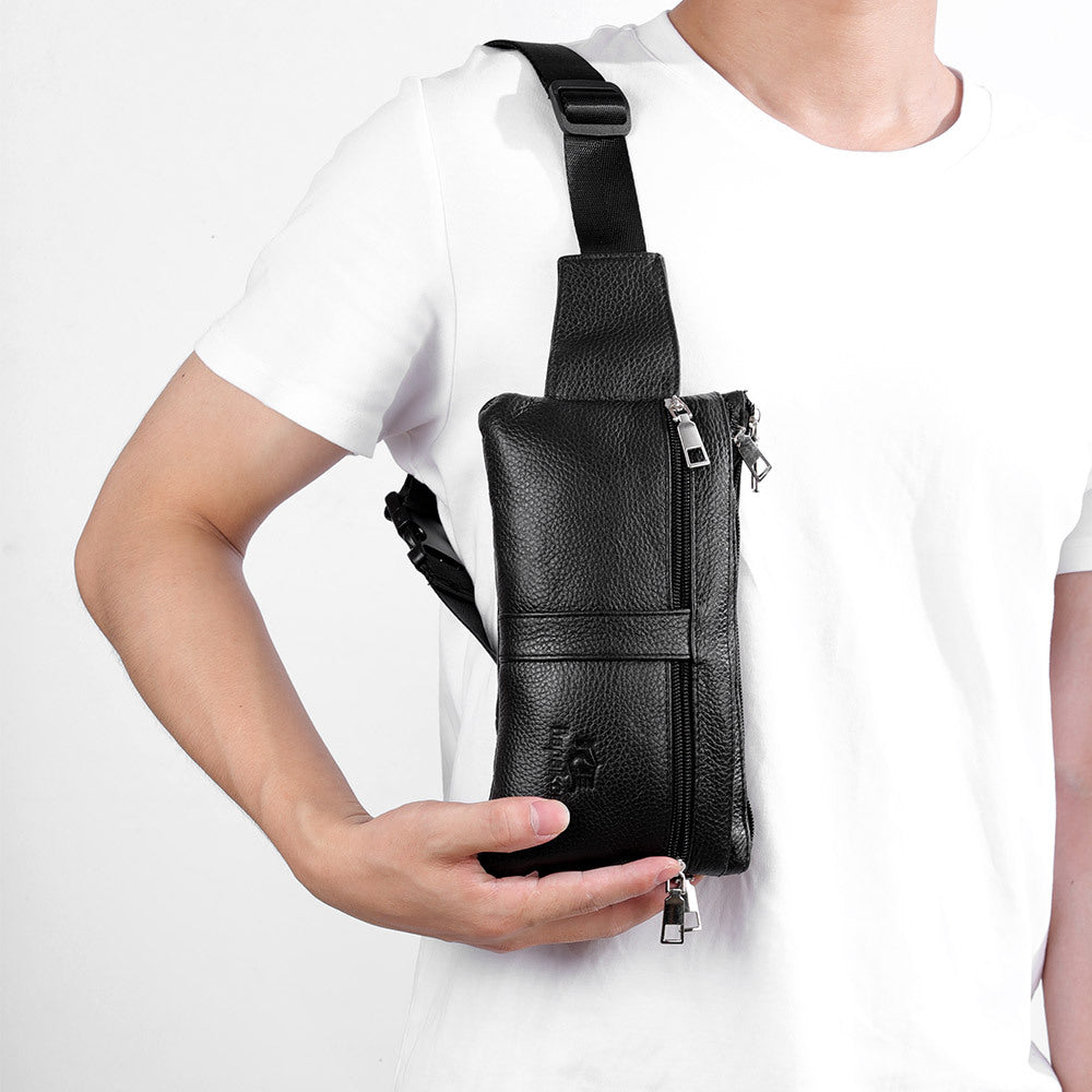 New fanny pack, wear-resistant men's multi-functional breast bag, men's bag, messenger bag, high-end mobile phone bag, men's fanny pack.