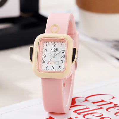 New cute kids' waterproof quartz watch - candy color minimalist silicone sports gift watch - children's watch