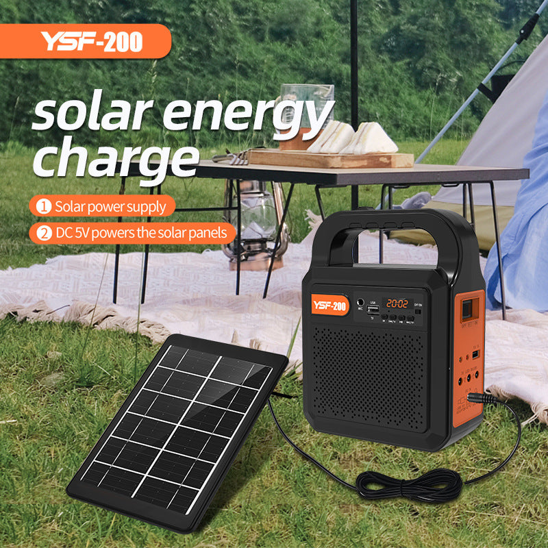 YSF Z00 Solar Bluetooth Speaker Outdoor Light Camping Light Charging Emergency Lighting Tent Light Long Battery Life