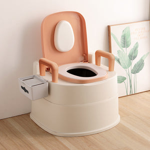 Household adult portable toilet for seniors, pregnant women, and the disabled - indoor commode chair/toilet stool