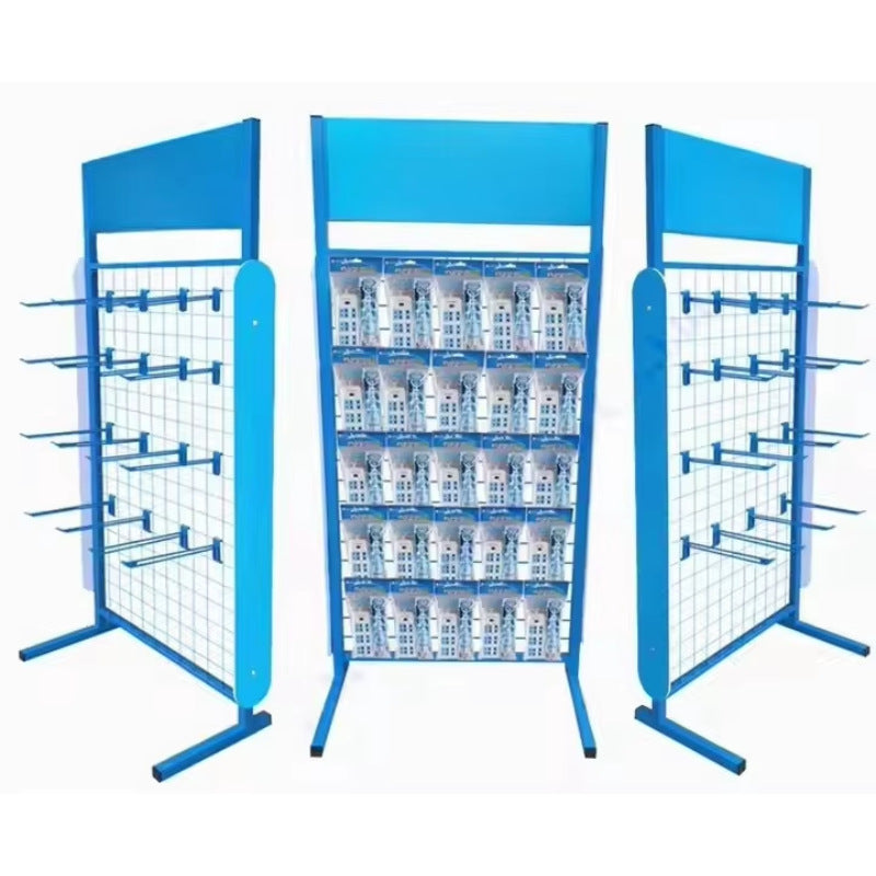 Source Factory Small Metal Store Retail Suspension Product Display Floor Bracket Wire Mesh Panel