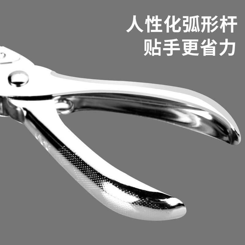 Deli 0114 Hand Punch Stainless Steel Single Hole Punch Machine Order Hand Punch Punch Binding Hole Wholesale