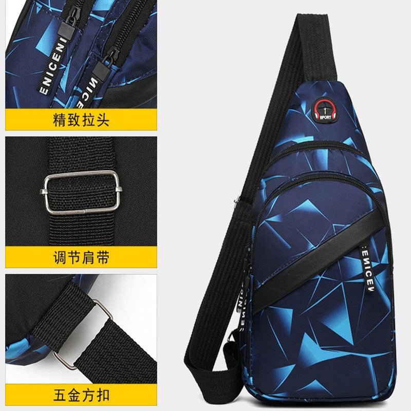 Breast bag men ins new fashion Korean version messenger bag light outdoor sports leisure couple backpack shoulder bag tide