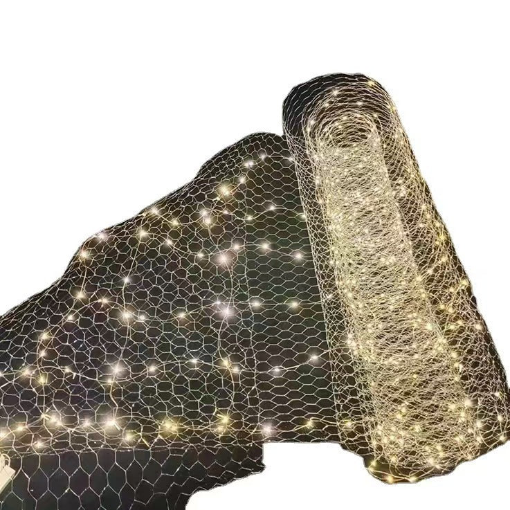 Wedding props Starry sky net lamp Fishing net lamp Gypsy star clearance wire hotel auditorium wedding arrangement Waterproof ceiling