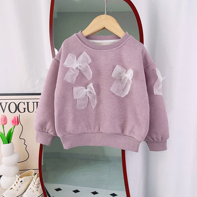 Girls' autumn korean style sweatshirt wholesale, new children's autumn and winter fleece pullover top, dropshipping available