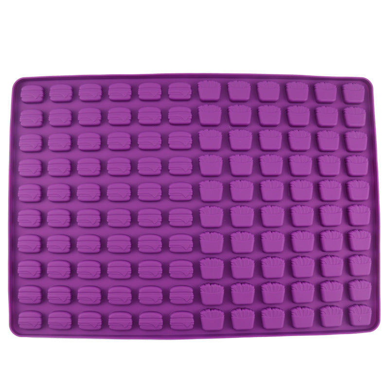 Customized logo silicone baking mold mini burger ice cream pet snack candy mold biscuit baking mat mold