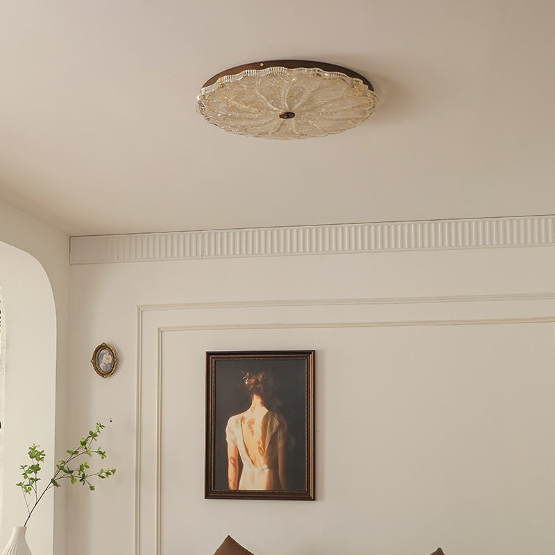 Medieval bedroom ceiling light, American retro living room main light gold foil designer Nanyang style master bedroom study lighting