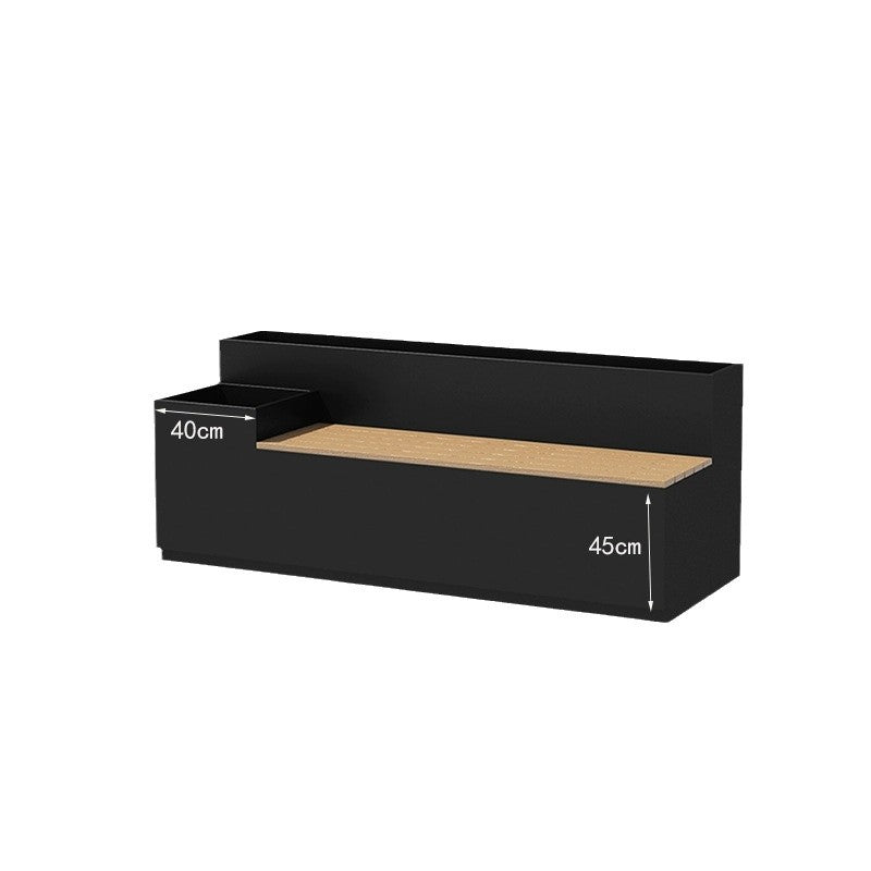 Outdoor flower box flower bed combination balcony terrace courtyard planting box partition fence rest chair plastic wood seat flower box