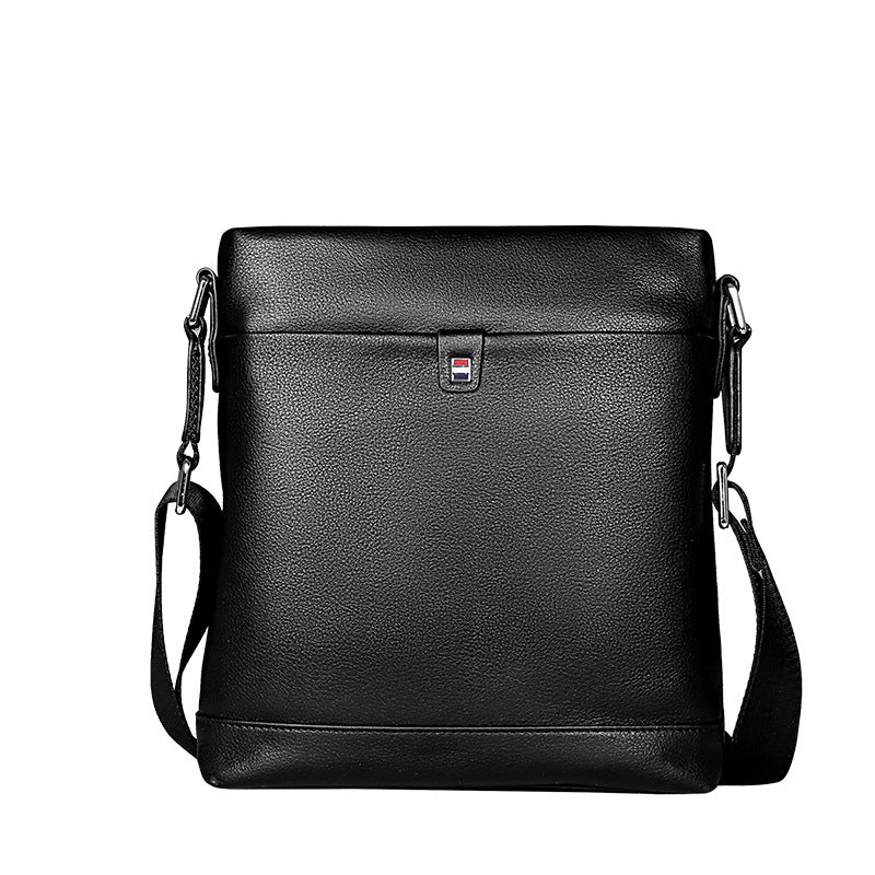 Casual men's bag Large capacity leather men's messenger bag Vertical fashion shoulder bag First layer cowhide men's satchel bag