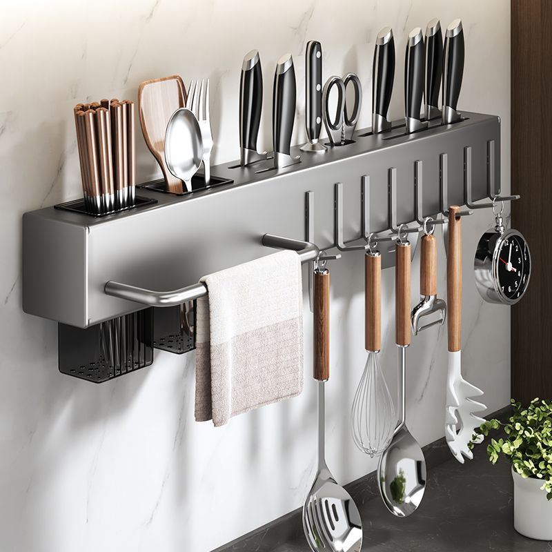 No punching durable knife holder kitchen rack kitchen supplies multi-functional wall-mounted chopsticks cartridge vegetable knife storage