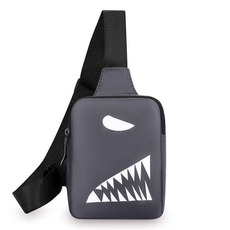 New men's breast bag, Japanese and Korean trend casual fanny pack, men's messenger bag, sports women's chest bag, shoulder backpack, small bag.