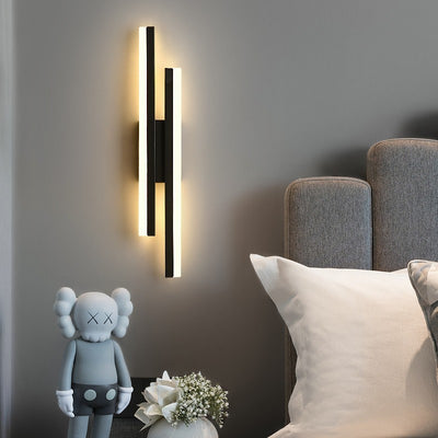 Modern minimalist linear wall sconce - bedroom bedside, living room background, wall lamp - minimalist light luxury aisle corridor led light