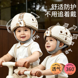 Wholesale anti-fall baby helmet, anti-collision head protector, baby learning to walk head protection, children's breathable safety helmet