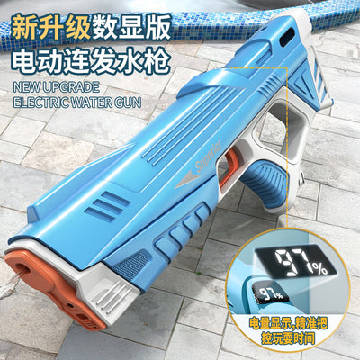 electric water gun, continuous fire, large capacity, automatic water absorption, high pressure water gun, summer beach water fight water gun toy