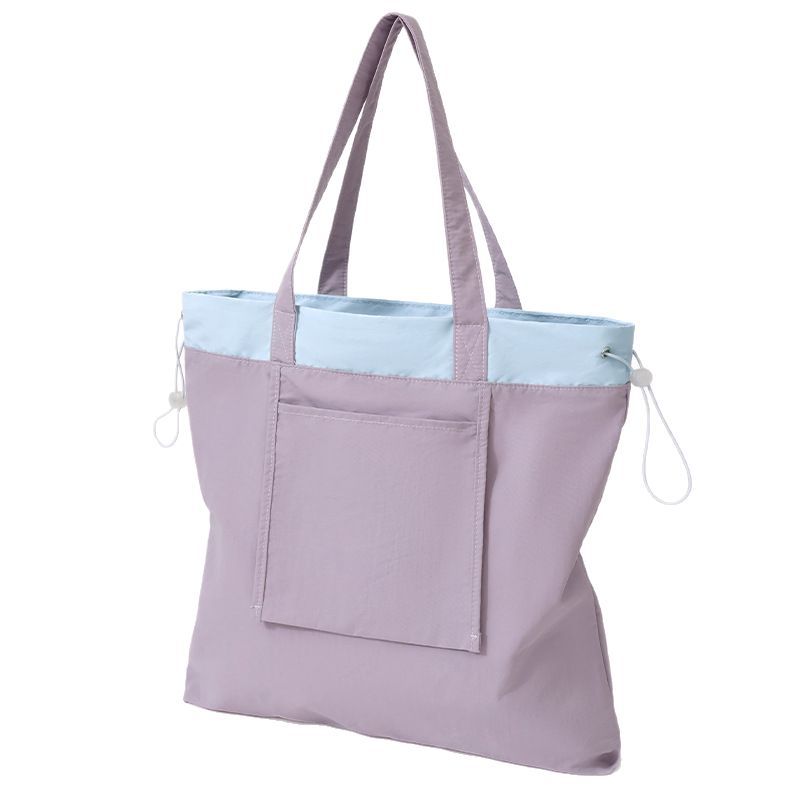 Beilian's new bundle shopping bag, large foldable large-capacity shoulder bag, high-end and lightweight grocery shopping handbag.