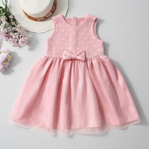 Girls' pink sleeveless fall/winter dress - perfect for birthday parties, princess style, new arrival, cross-border e-commerce for little girls