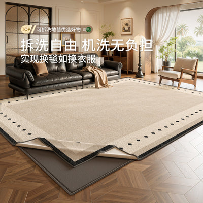 Removable and washable carpet living room retro medieval new arrival no-wash and wipeable classy double-layer detachable machine washable carpet floor mat
