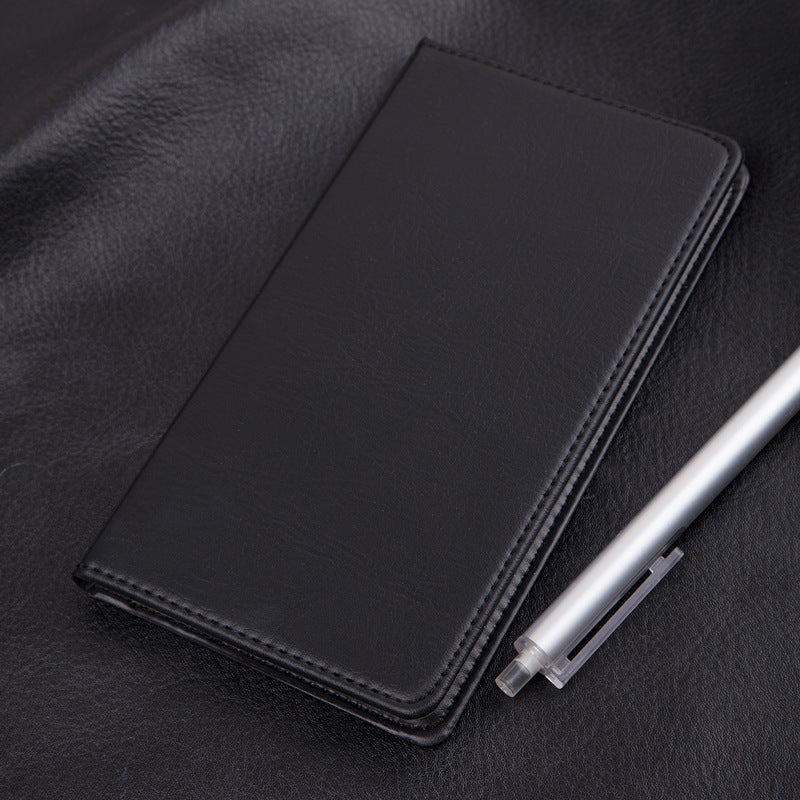 Deli 7903 Business Notebook PU book 175 * 95mm80 sheets/book Office leather book 48K notebook