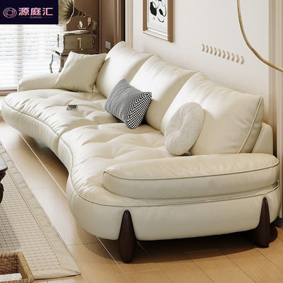 Popular minimalist sofa, european-style white cream aesthetic, suitable for small and large apartments, living room, home use, light luxury, small apartment sofa