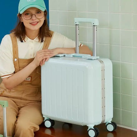 Processing customized suitcase trolley case 18-inch boarding case password box gift  horizontal universal wheel suitcase