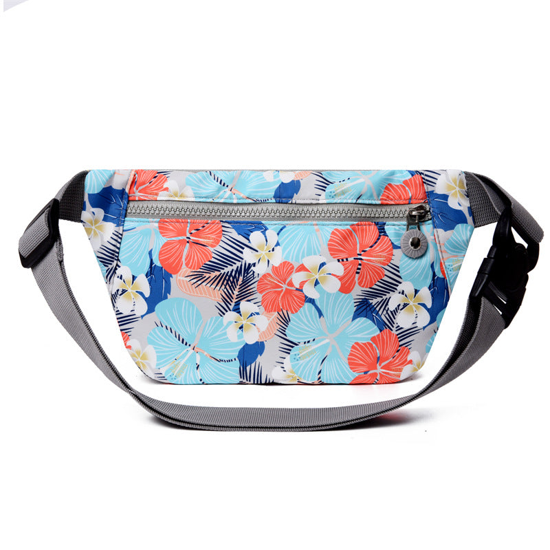 Fanny pack 2025 summer new printed nylon cloth small bag  fashion lightweight shoulder messenger bag casual breast bag