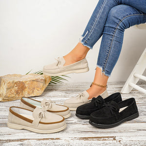 Exportplus size loafers spring new arrival round toe casualplaid slip-on export women's flats wholesale