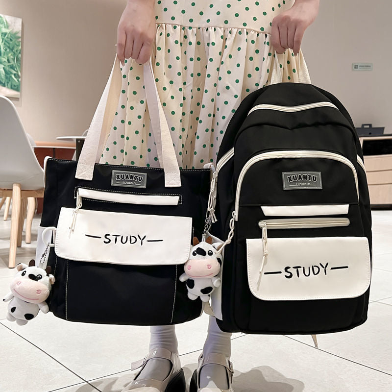 School bag wholesale children's high school junior high school primary school students grades one, two, three to six ultra-light weight reduction backpack women's multi-capacity