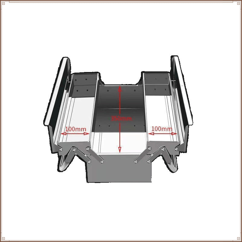 Stainless Steel Toolbox Large Hardware Portable Storage Box Industrial Electrician Household Storage Box Multifunctional Car