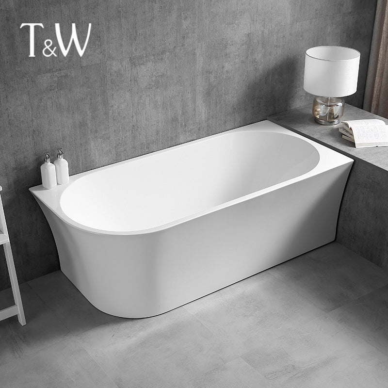 Travel Acrylic Bathtub Household Freestanding Wall Bathroom Deep Soak Double Bath Factory Direct Sales