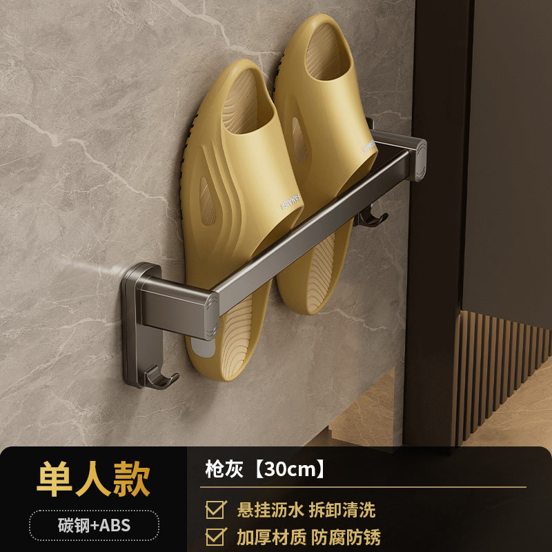 Removable bathroom slipper rack No punching toilet toilet hanger Drain wall hanging slippers Shoe storage artifact