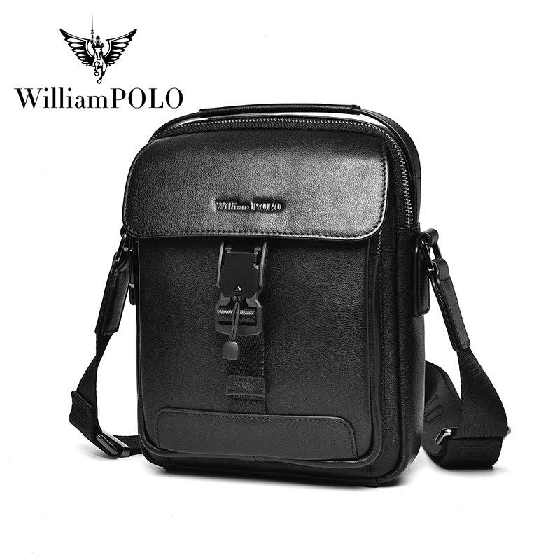 Emperor Paul genuine casual men's bag new horizontal messenger bag youth leather shoulder bag fashion small satchel