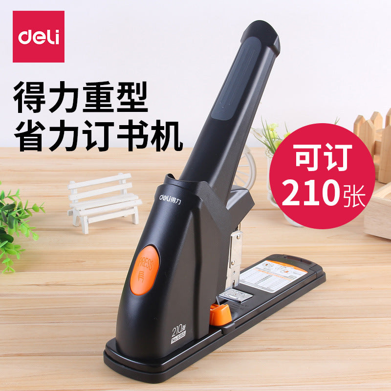 Deli 0383 heavy-duty thick-layer stapler, large thickened and labor-saving 210-page binding, financial office, binding machine