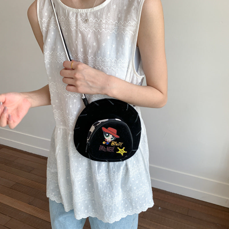 Cute ins wind 2025 summer new cowboy hat messenger bag cartoon modeling fun personality shoulder mobile phone bag