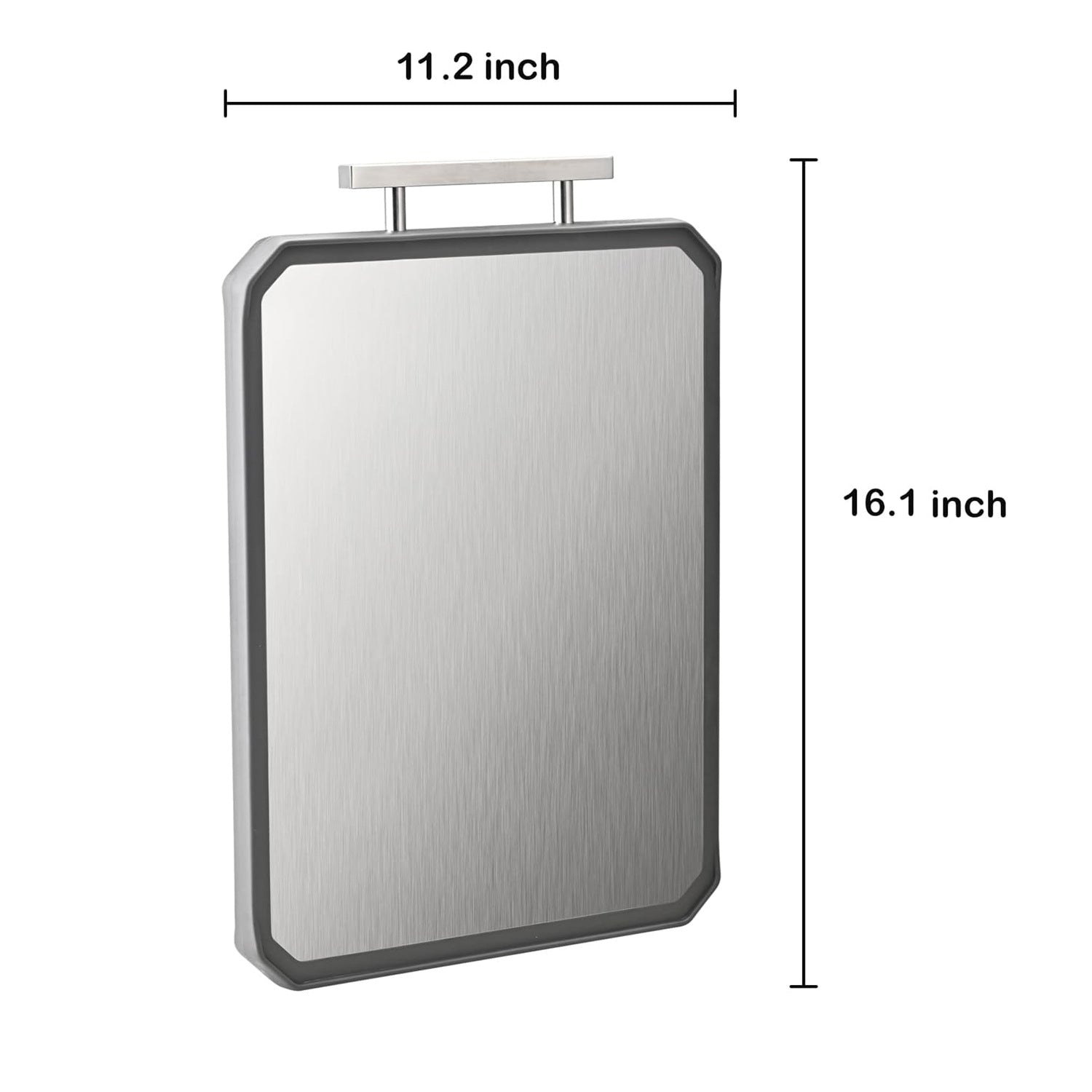 stainless steel chopping board antibacterial and mildew-proof household double-sided wheat straw with knife sharpener brick and stone pattern cutting board