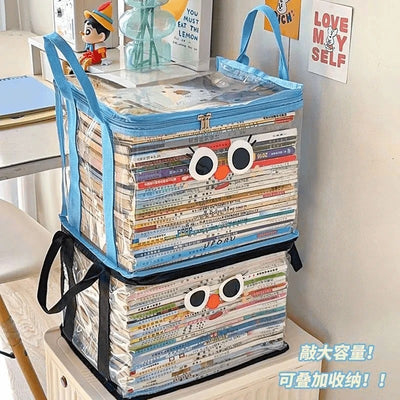 Vintage book storage box - the ultimate solution for students! organize your books with this bookshelf, perfect for classroom, senior year, and home use. dustproof, transparent, and moisture-resistant