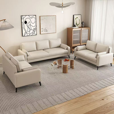 Scandinaviancasual no-wash technical cloth sofa small apartment rental apartment living room simple sofa straight row cat claw leather