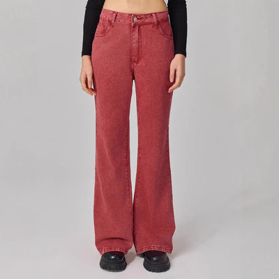 Pre-sale-65772# cross-border foreign trade women's fashion ins casual wide-leg straight-leg denim pants