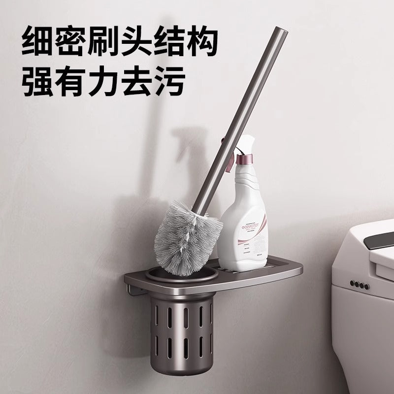 马桶刷壁挂架家用无死角洗厕所刷子卫生间坐便清洁马桶神器置物架