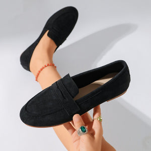 spring/autumn new flat soft sole fashion slip-on loafers women's retro low-cut single shoes wholesale