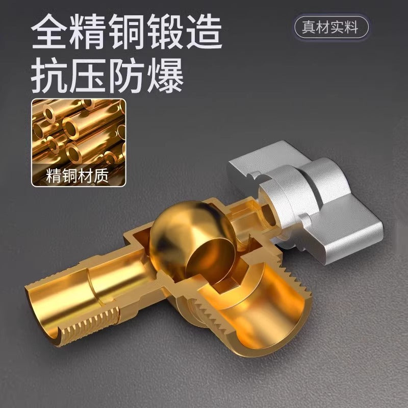 Angle valve wholesale large flow ball valve hot and cold gas water heater professional household bathroom triangle switch 4 points